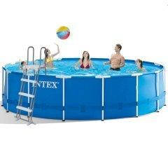 Каркасний басейн Intex 28242-1, 457 x 122 см (тент, підстилка, драбина)