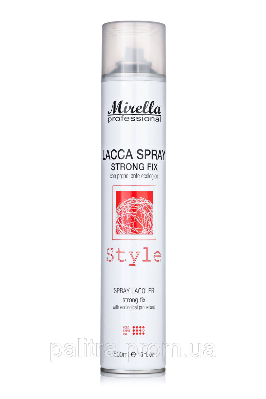 Лак-спрей сильної фіксації 500 мл, Mirella Style Spray Strong Fix