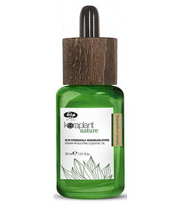 Масло для регулювання жирності волосся 30 мл Sebum-regulating essential oil Keraplant, Lisap