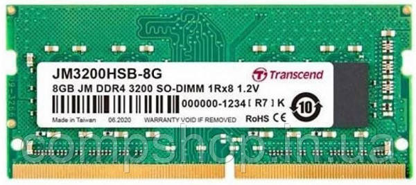 Пам'ять SoDDR4  8GB  3200MHz PC4-25600  Transcend (JM3200HSB-8G) (код 121131)