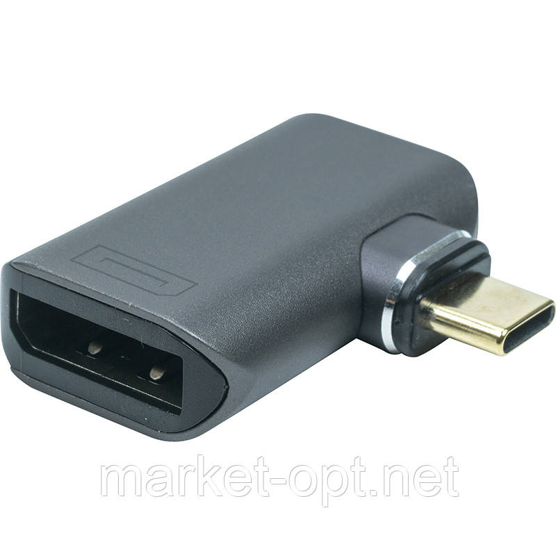Адаптер PowerPlant USB Type-C — DisplayPort, 8K, 60Hz, фото 1