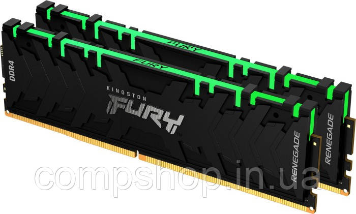 Пам'ять DDR4  16GB  3200MHz PC4-25600  (Kit of 2x8GB)  Kingston FURY Renegade RGB (код 127520)