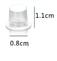 Капсы пластиковые под пигмент тату 8x10мм 100 шт/уп*