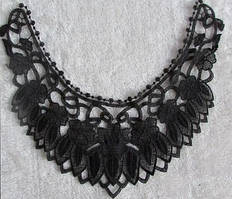 Комір мереживний чорний пришивний