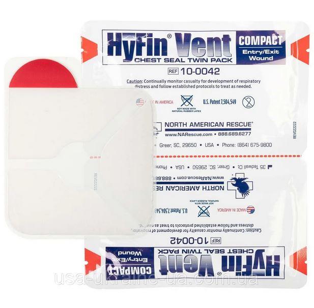 Оклюзійна пов'язка NAR HyFin Compact Vent Chest Seal, (ціна за 2 шт)  подвійний пакет