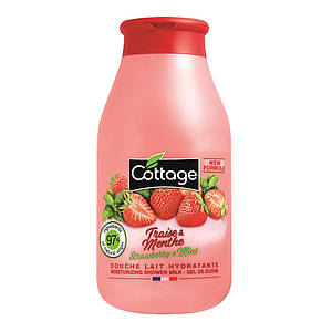 Зволожувальне молочко для душу Полуниця та м'ята Cottage Strawberry&Mint Moisturizing Shower Milk 250 мл