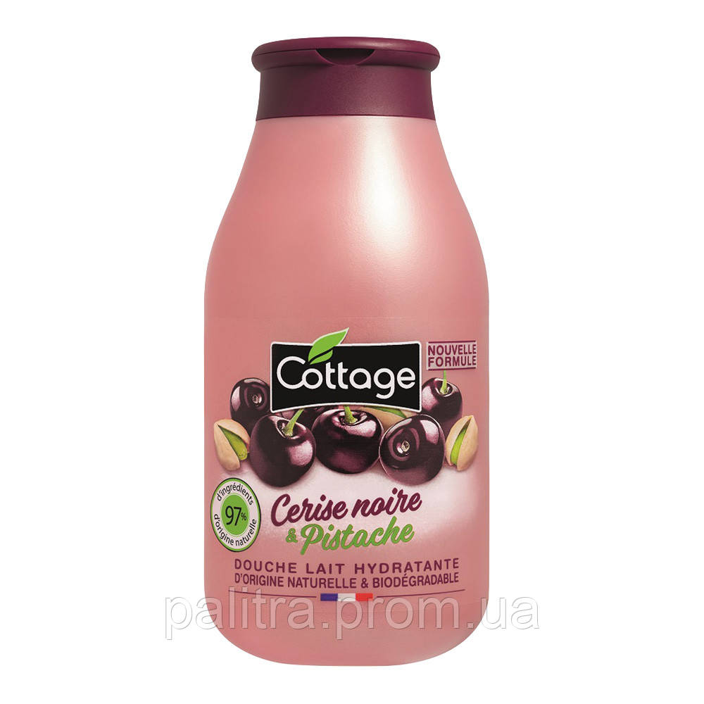 Зволожувальне молочко для душу Черешня та фісташки Cottage Black Cherry&Pistachio Moisturizing Shower Milk 250 мл