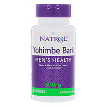 Йохімбе, Yohimbe Bark, Natrol, 500 мг, 90 капсул