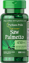 Со пальметто, Saw Palmetto, Puritan's Pride, 450 мг, 100 капсул