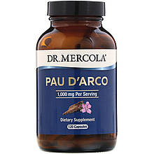 По д'арко, Pau D'Arco, Dr. Mercola, 1000 мг, 120 капсул