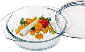 Форма для запікання жаростійка скляна з кришкою кругла Simax 2.5 л 6176/6186