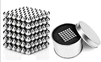Неокуб NeoCube Головоломка Магнитные шарики 2 мм, 216 шариков Серебро