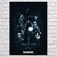 Картина на холсте "Алан Вейк, Alan Wake", 42×30см