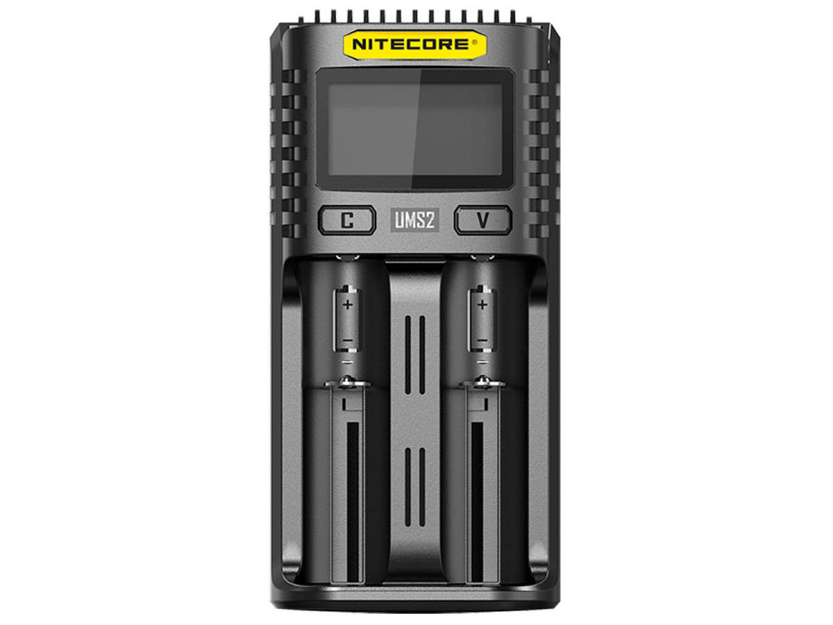 Універсальний зарядний пристрій Nitecore UMS2 для акумуляторів 2 каналу (Ni-Mh, Li-Ion, IMR, LiFePO4)