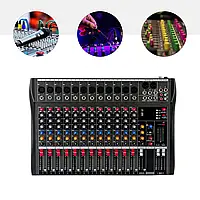 12 Live Audio bluetooth Audio Mixer DJ Sound Controller für Computer Recording 12-Kanal Studio Audio Mixer mit