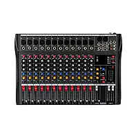 12 Live Audio bluetooth Audio Mixer DJ Sound Controller für Computer Recording 12-Kanal Studio Audio Mixer mit