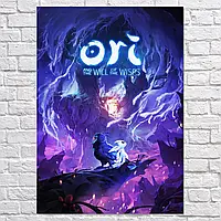 Плакат "Ори и блуждающие огоньки, Ori and the Will of the Wisps", 60×43см