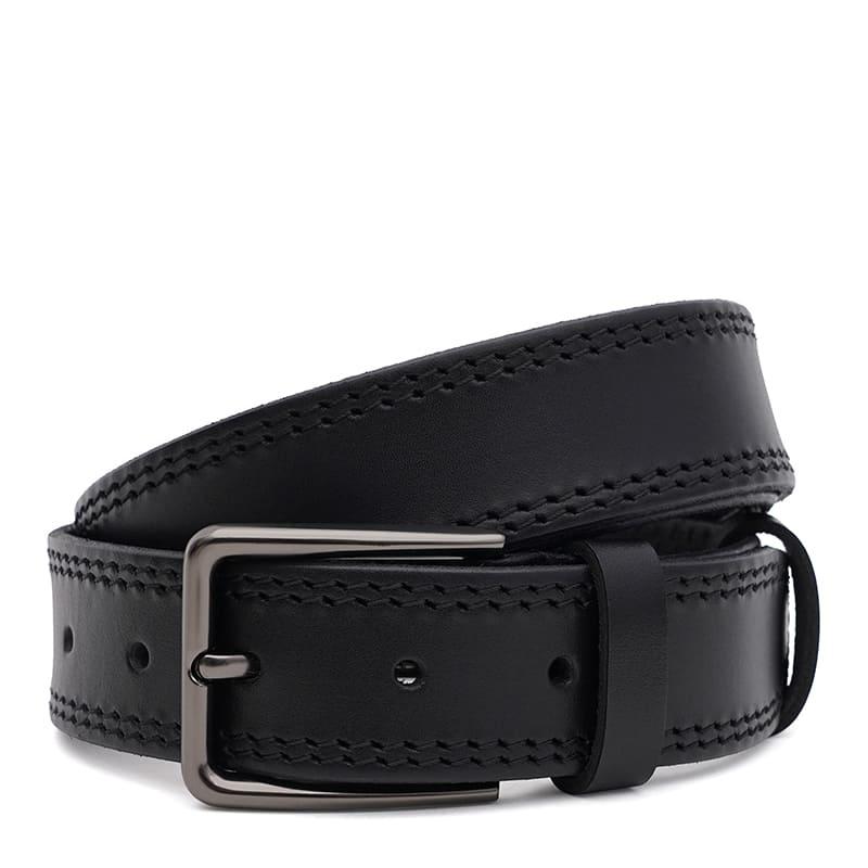Чоловічий шкіряний ремінь Borsa Leather 150v1fx74-black