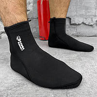 Мужские зимние носки из неопрена / Утепленные Термоноски черные размер L 42-43