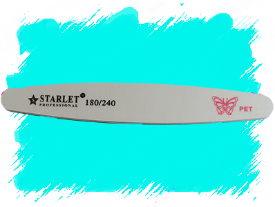 Пилка для нігтів Starlet Professional PET овал біла 180-240
