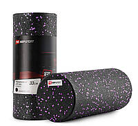 Роллер масажер (валик, ролик) гладкий заповнений Hop-Sport HS-P033SYG EPP 33см чорно-фіолетовий l