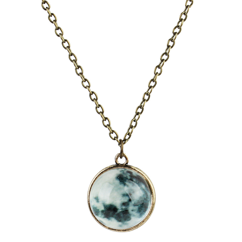 Кулон "Місяць" комбінована скло, метал, фото 1