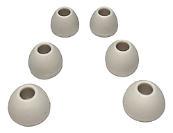 Амбушюри силіконові насадки для вакуумних навушників та гарнітур, 3 пари, розмір S/M/L білі