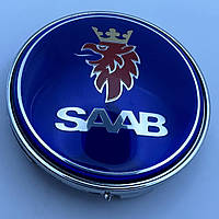 Эмблема логотип SAAB 9-3 9-5 на двери багажника 68 мм 12785871 синяя