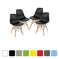 Стілець Bonro В-173 FULL KD крісло для кухні кафе R_8060 4 шт, Чорний