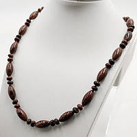 Буси Обсидіан Махагон 20х10 мм 60 см