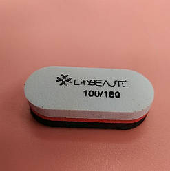 Баф Lilly Beaute 100/180, округлі краї, упаковка 40 шт, Триколірний