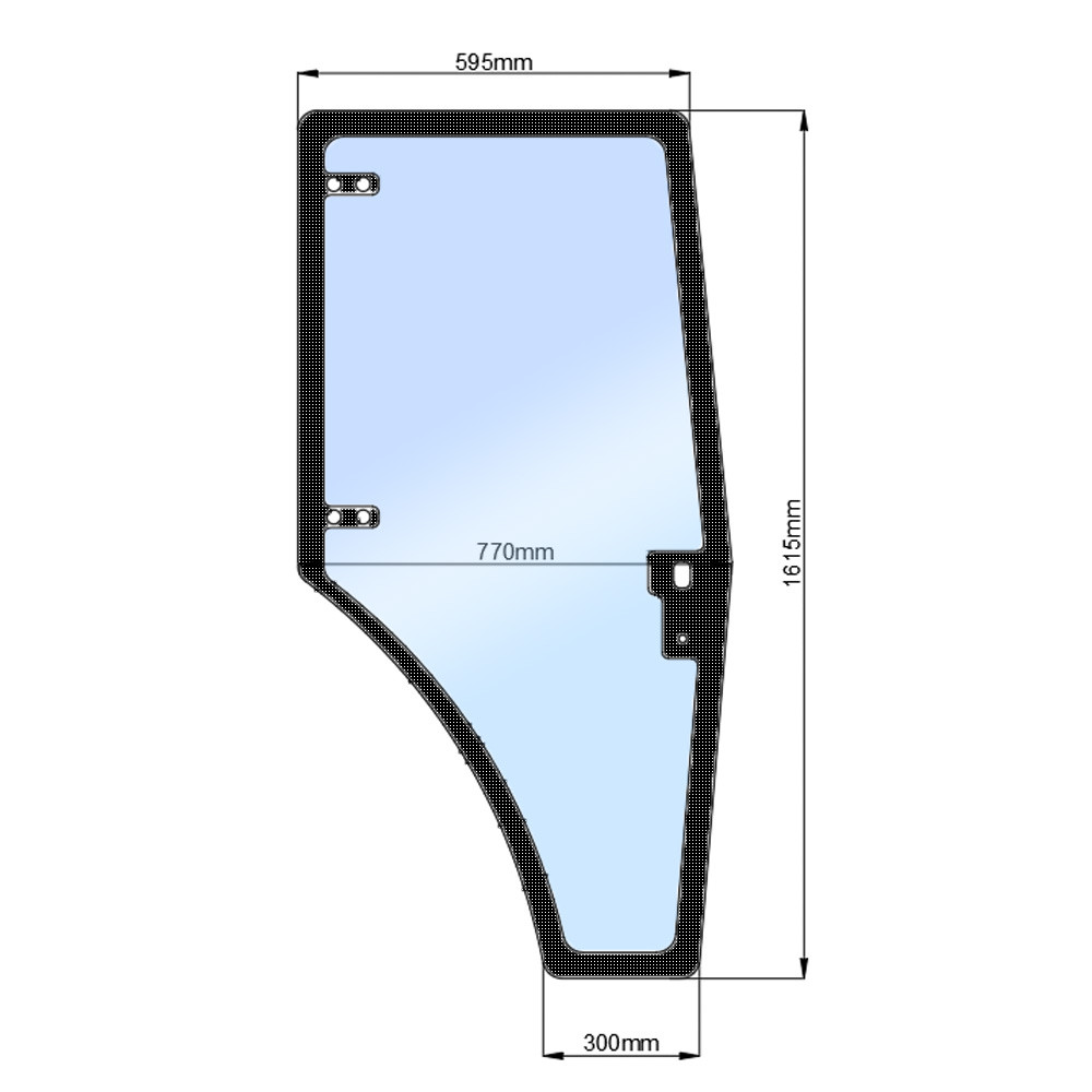 Стекло двері правої ДТЗ 504 нове h=1615, L=595×770×300, фото 1