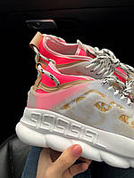 Кроссовки, кеды отличное качество Versace Chain Reaction White Pink Размер 36