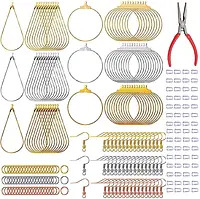 Набор фурнитуры, аксессуаров и заготовок для изготовления сережек и DIY украшений: 281 шт
