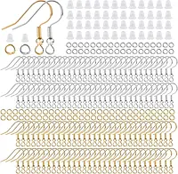 Большой набор крючков - швензы для сережек 1200 шт, золотой и серебристый цвет
