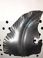 Листик кованый из тонкого металла Art.Б8л 85х120х2мм