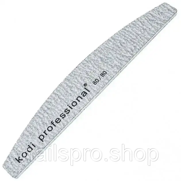 Пилка для нігтів Kodi 80/80 Half Grey (1шт), фото 1