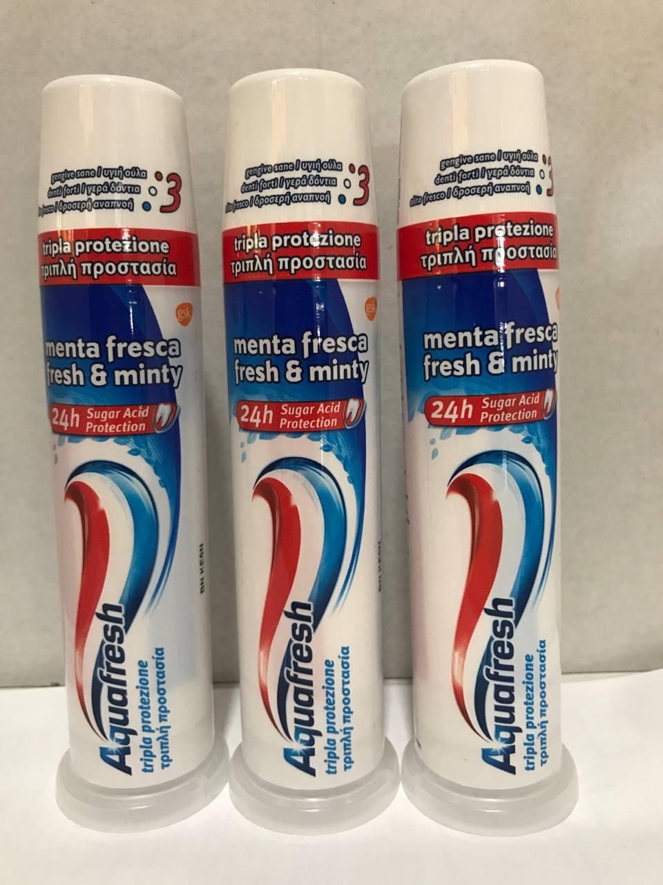 Зубна паста Aquafresh Menta Fresca з дозатором 100 мл Euro Marka