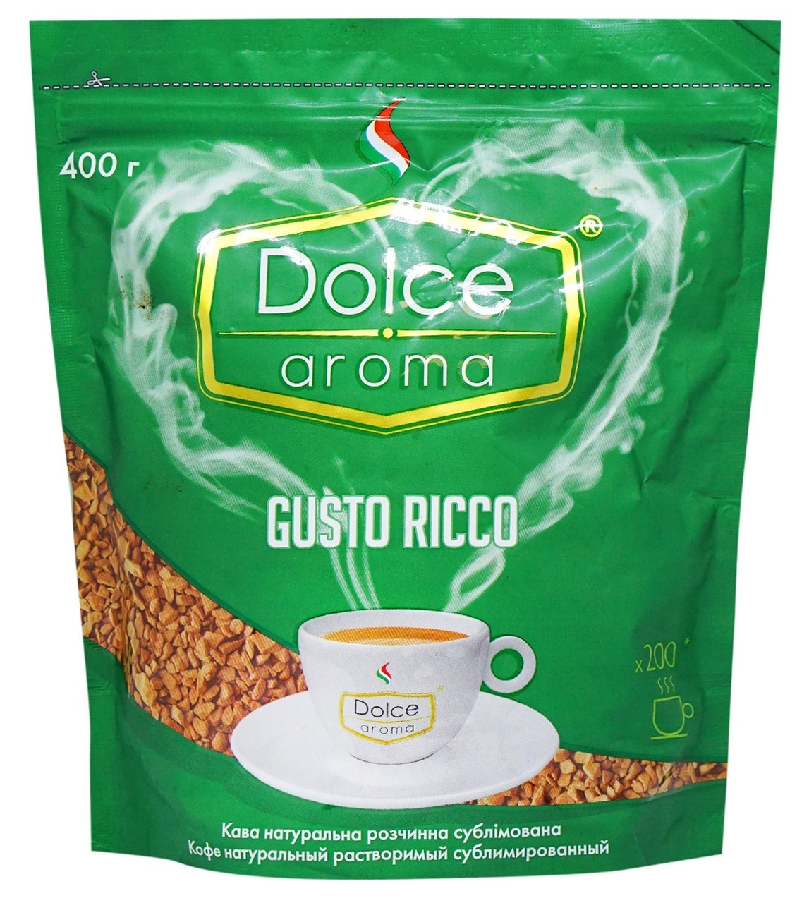 Вкусный растворимый кофе Dolce Aroma Gusto Ricco 400г, Италия купить ...