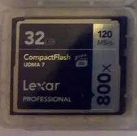 Карта памяти Compact Flash 32GB Lexar 800X