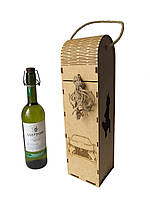 Подарочная эксклюзивная коробка под бутылку вина из дерева ( Для Парня )