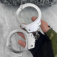 Стальные наручники для полиции, Наручники для охраны из закаленной стали, Наручники с двумя ключами