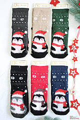 ОПТОМ Шкарпетки махрові з пінгвінчиками для дівчинки р.35-40 (24-26(38-40) см.)  Pier Lone 8681788586447