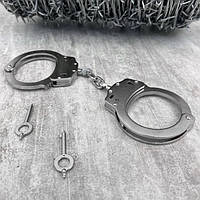 Прочные наручники для охраны, Наручники для полиции с двумя ключами, Настоящие стальные наручники