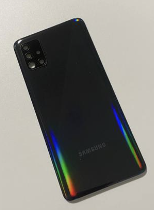 Задня кришка для Samsung A515F Galaxy A51 2020, чорна, Prism Black Crush, оригінал, фото 1