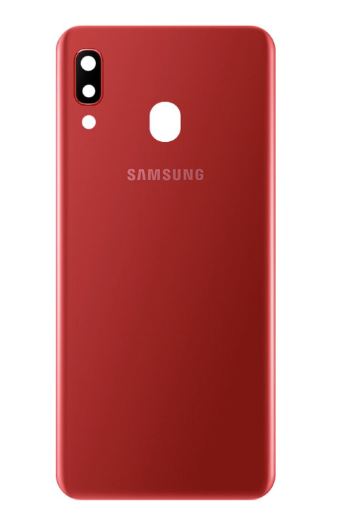 Задня кришка для Samsung A205 Galaxy A20 2019, червона, оригінал, фото 1