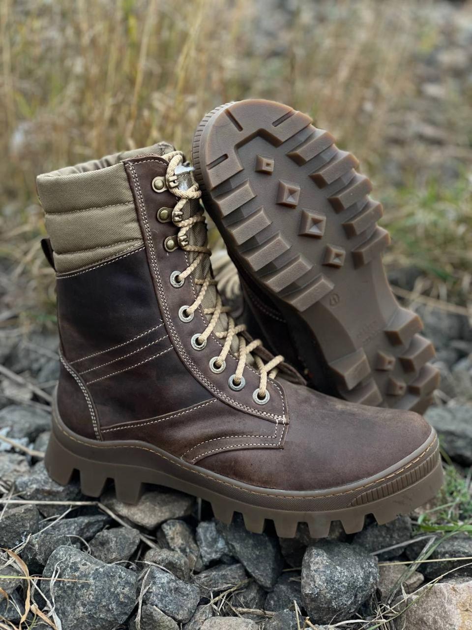 Берці тактичні зимові шкіряні Яструб, койот 40-45, фото 1