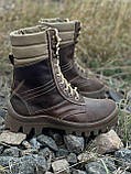Берці тактичні зимові шкіряні Яструб, койот 40-45, фото 2