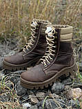 Берці тактичні зимові шкіряні Яструб, койот 40-45, фото 4