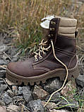 Берці тактичні зимові шкіряні Яструб, койот 40-45, фото 6